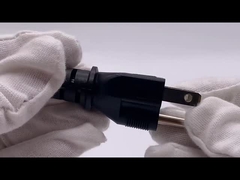 Japão 3-Pin Plug To IEC 320 C13 AC Power Cord Set Molding