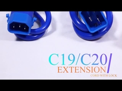 Conector de bloqueio P da norma IEC 320 C13-C14