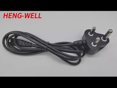 Cordão de extensão de energia de PVC 3Pin da Índia