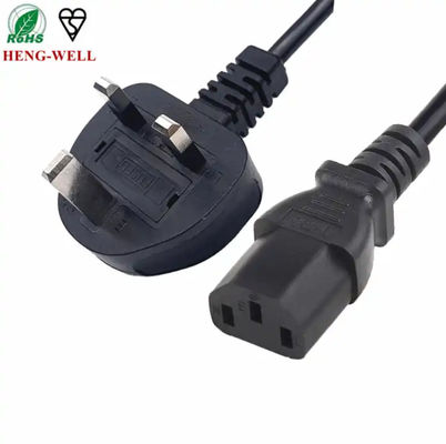 Conector ASTA C13 Cabo de alimentação do Reino Unido BSI Cabos do Reino Unido Fusão 3 pin Consumer Electronics 250A 13A Cabo de alimentação AC