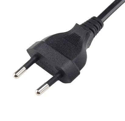 Certificado VDE Cabo de extensão do cabo de alimentação da UE 2.5A 250V 2 pin