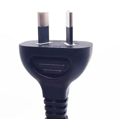 Tipo de cabo de alimentação preto da Austrália, SAA 2 pin Extension Cable AC Power Cord 7.5A 250V