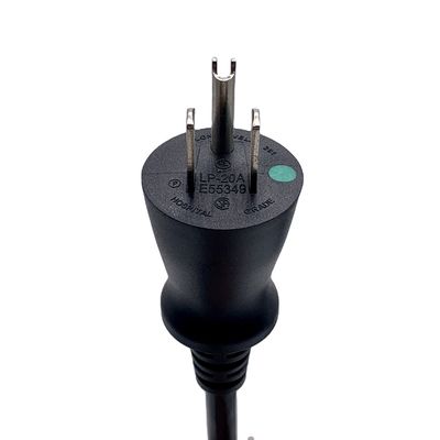 3 pin USA Power Cord NEMA 5-15P para IEC C13 Green Dot US Plug Médico