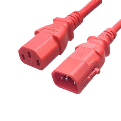 Cable de extensão de energia IEC320 C14 a C13 Conector de bloqueio personalizado 1.2m 1.5m