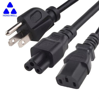 UL 3 Wire USA Power Cord 18AWG Elétrico NEMA 5-15p para C13 Cable de computador portátil IEC