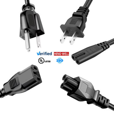 7A-10A 125V USA Cordão de extensão de energia com Nema5-15P Plug