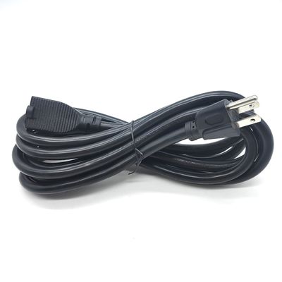 Nivel de corrente 15A UL Certificado 5-15P 5-15R Cordão de alimentação de 3 pinos com revestimento de PVC e cobre puro