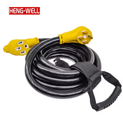50 Amp 100 pés impermeável para RV exterior cabo de extensão 14-50P/14-50R condutor de cobre 250V NEMA STW AC cabo de alimentação Sjtw tipo de fio