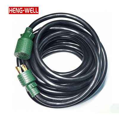Cabo de extensão para gerador 30A 10 AWG Comprimento Personalizado SJTW para uso em RV IP44 certificado UL NEMA L14-30P L14-30R 7.500W Máx. 4 pinos