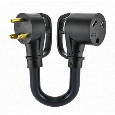30 Amp Adaptador de RV Cordão NEMA TT-30P Homem para TT-30R Adaptador de energia elétrica para autocaravanas Camper Vans Trailers Autocaravanas Caravanas