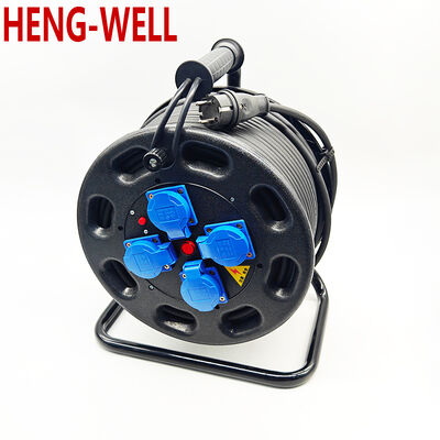 Carretel de Cabo com Disjuntor Diferencial Residual (DR) 16A, com Fio de 3 x 1.50/2.50 mm², Capacidade Máxima de 100 Metros, Projetado para Manuseio de Cabos